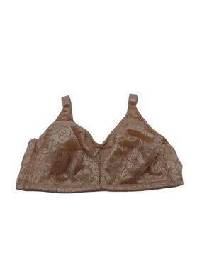 LN Bali Women's Double Support Spa Closure Wireless Bra Beige Size 38C 3372
